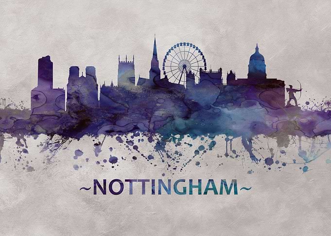 Nottingham England skyline