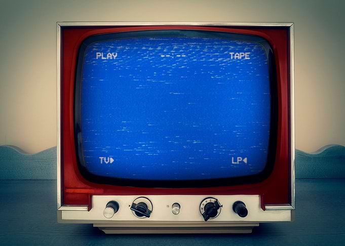 TV vintage vhs bad blue