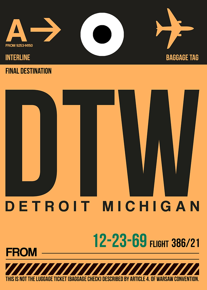 DTW Luggage Tag