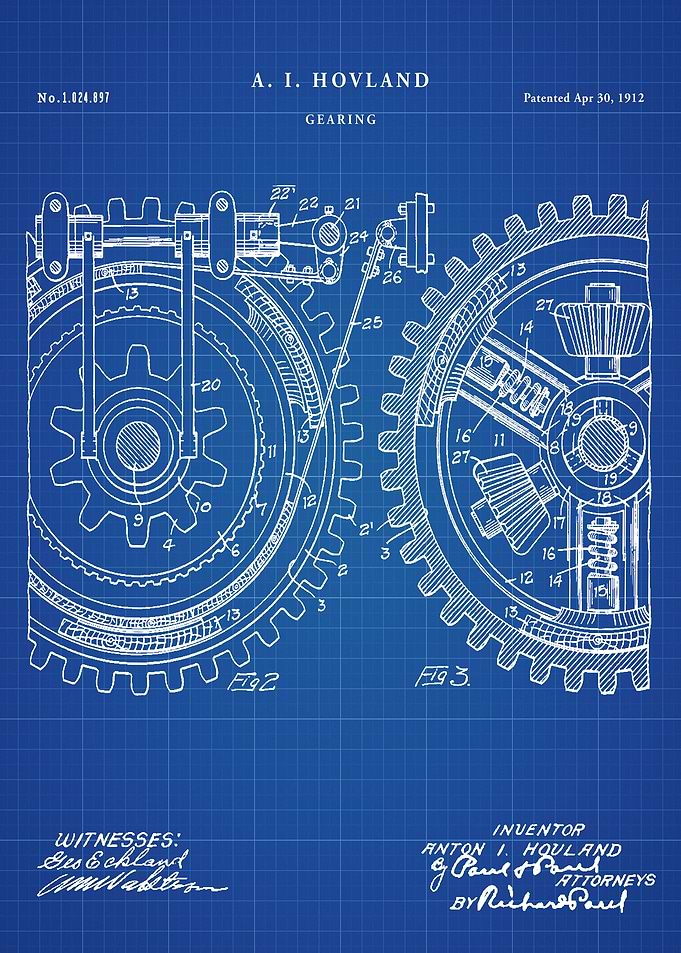 Gearing Patent Blueprint