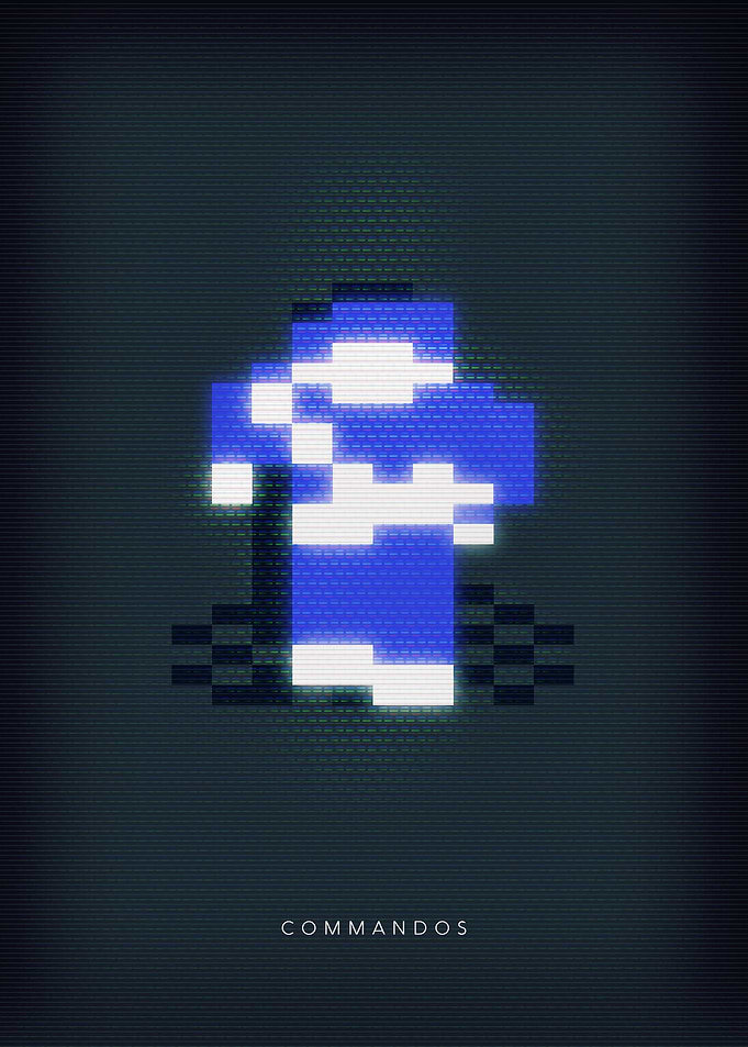 Commando c64 pixelart