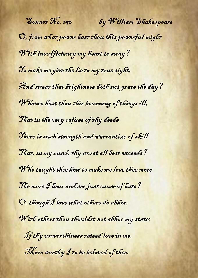 Sonnet 150 by Shakespeare