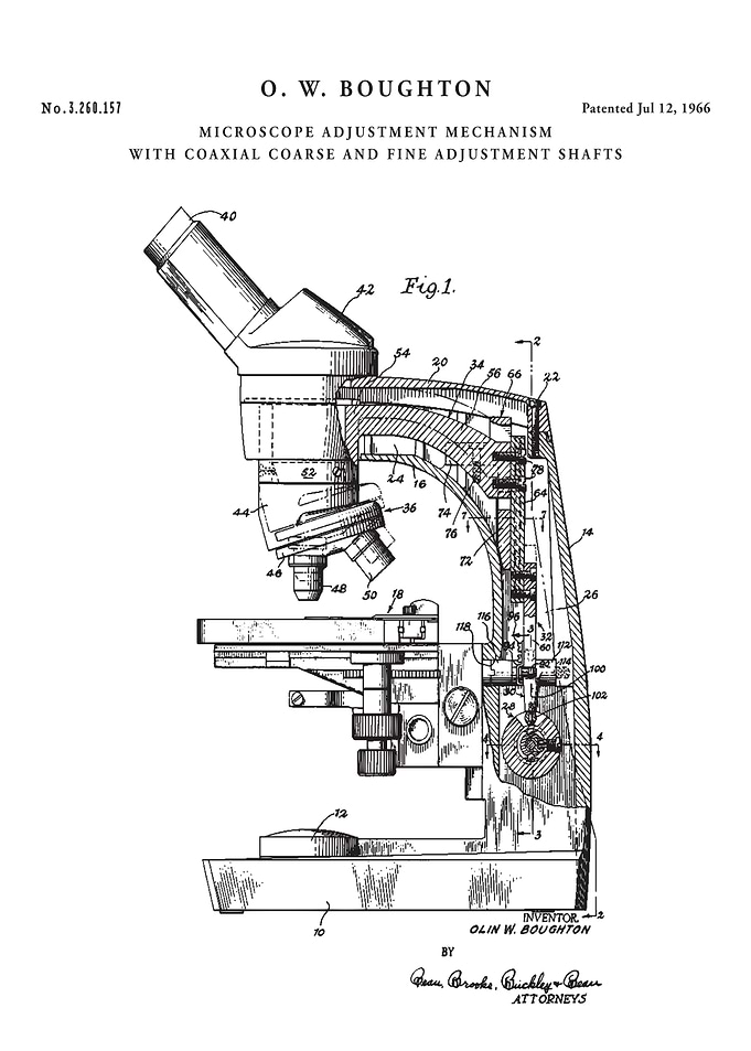 Microscope Patent white