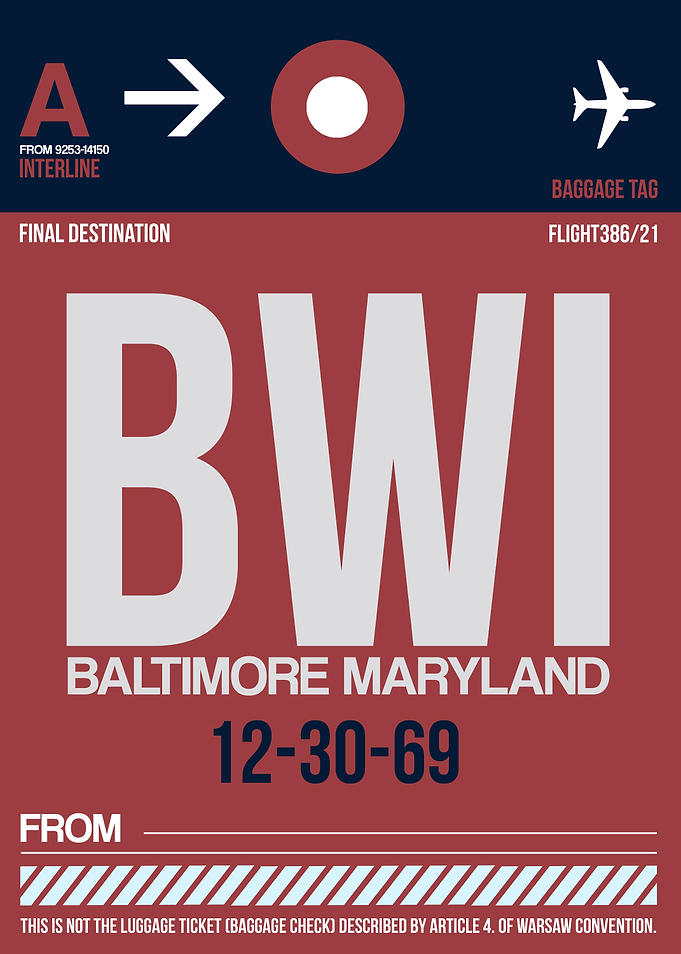BWI Luggage Tag