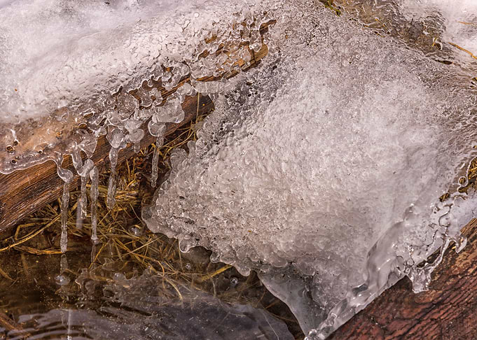 Spring thaw Water and ice