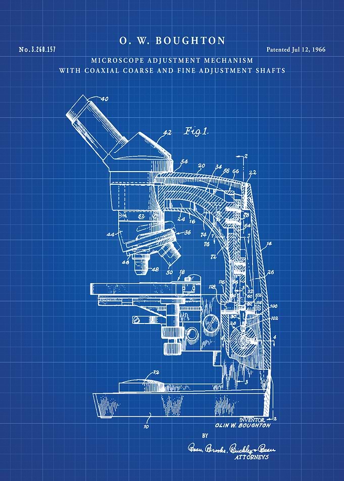 Microscope Patent blue