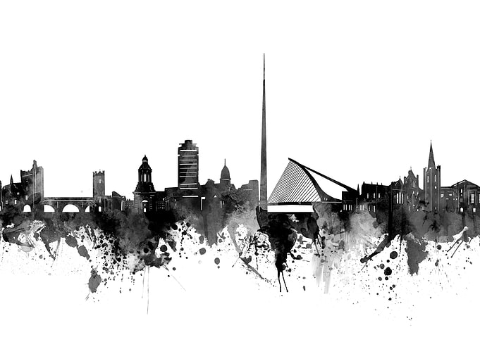 dublin skyline black