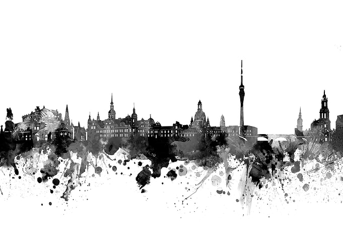 dresden skyline black