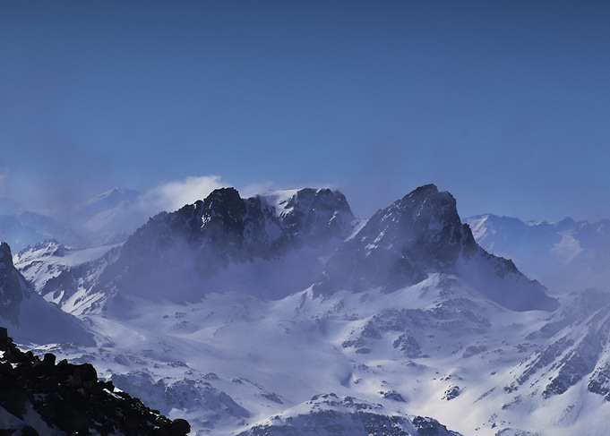 Foggy mountains