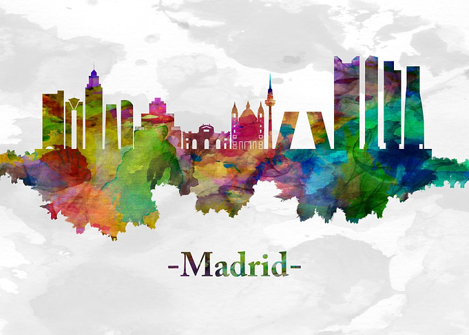Madrid Spain skyline