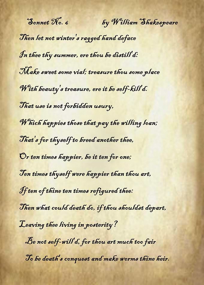 Sonnet 6 by Shakespeare