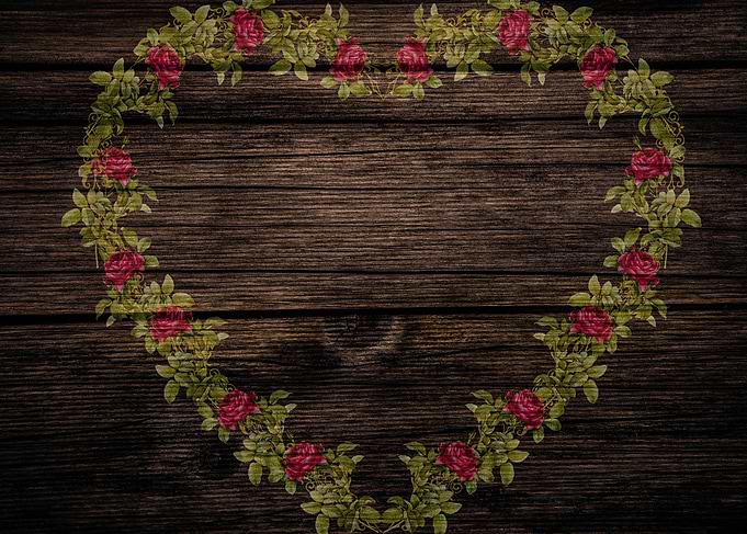 Shabby Chic Floral Heart