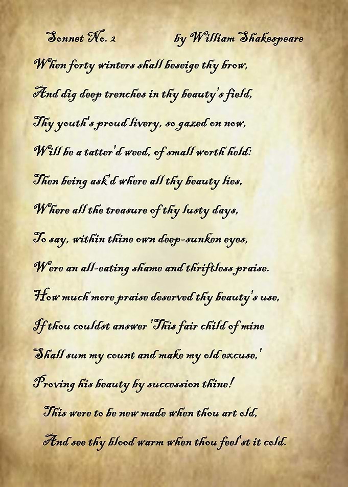 Sonnet 2 by Shakespeare
