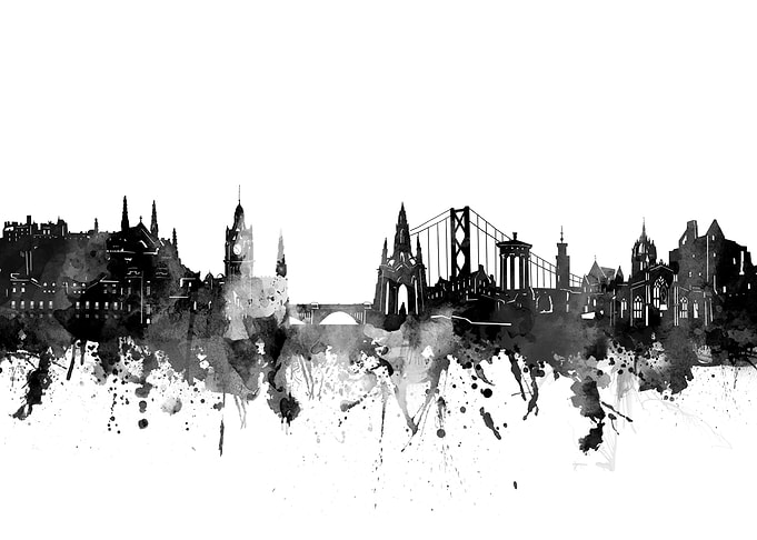 edinburgh skyline black