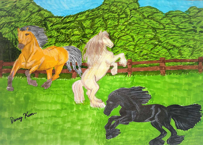 THREE HORSES