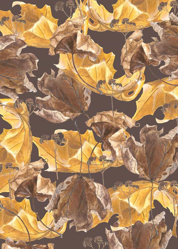 Painted maple leaves