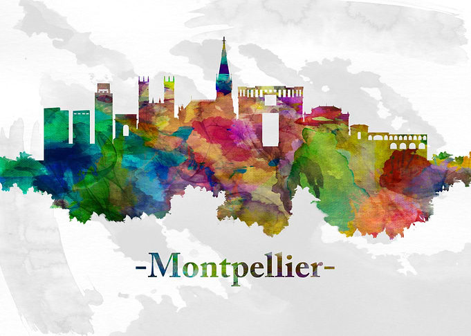 Montpellier France skyline