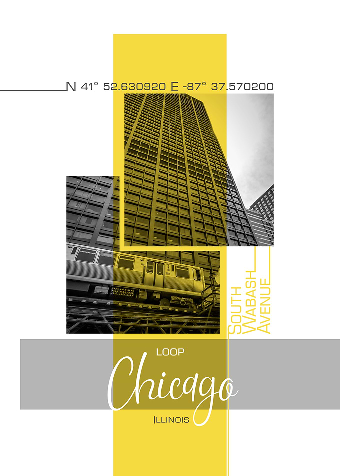 Poster Art CHICAGO Loop