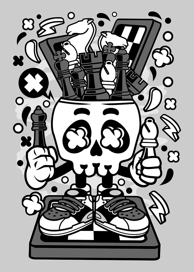 Chess Skull Head