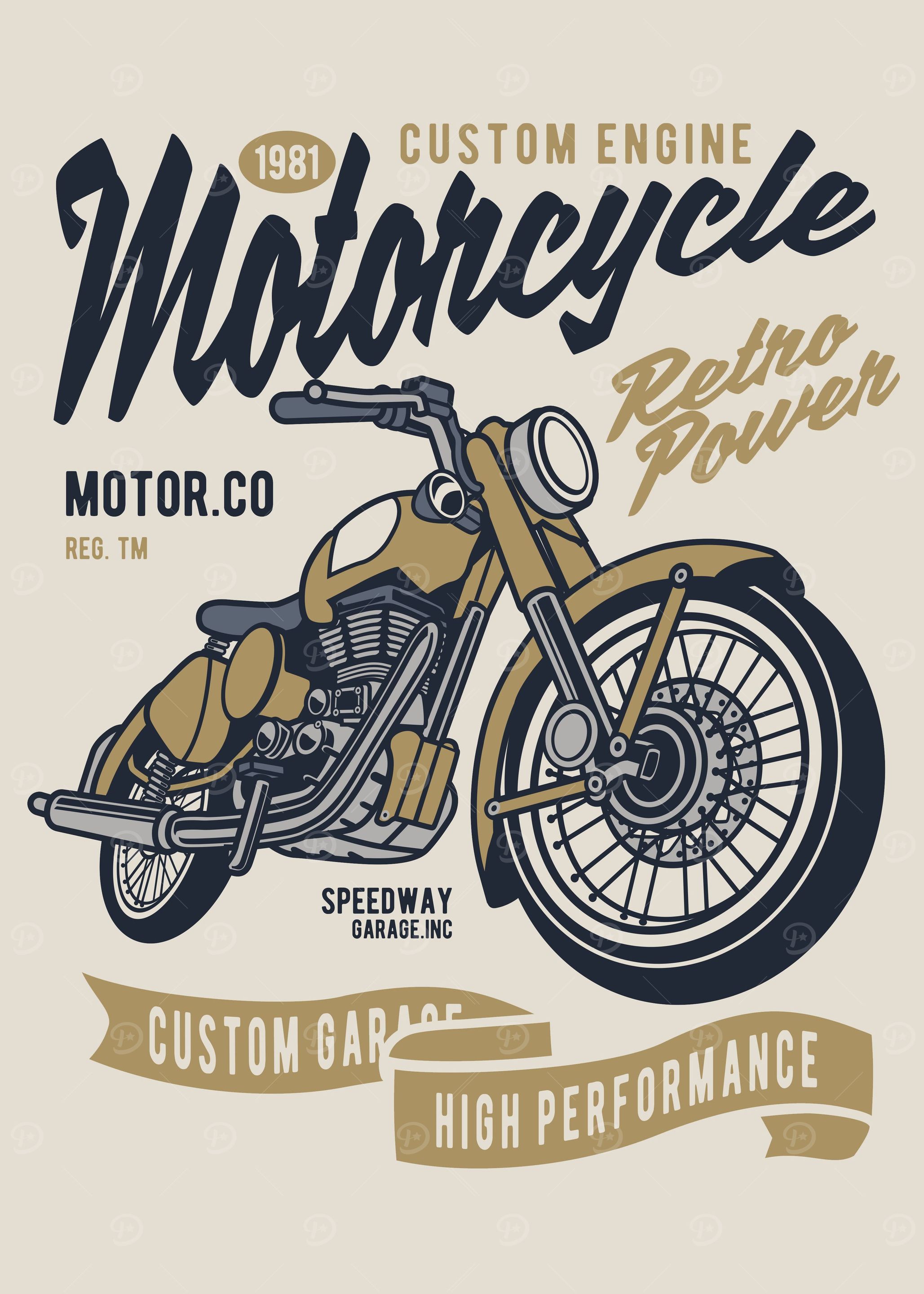 Retro Power Motorcycle