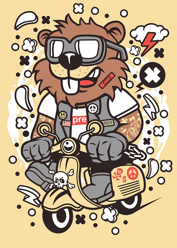 Beaver Scooterist