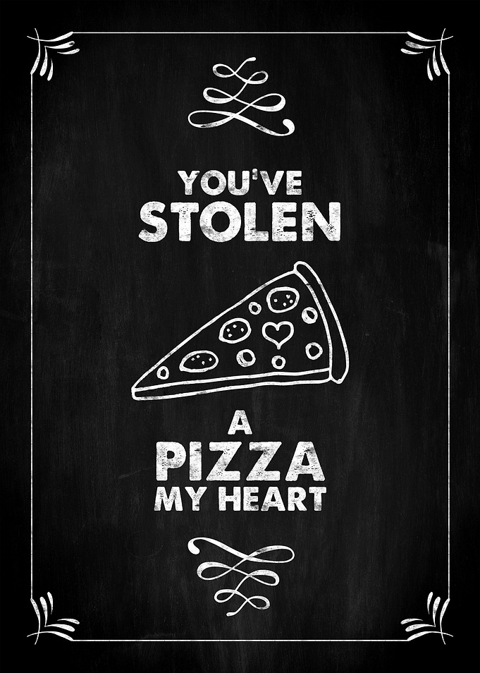 Pizza my heart Kitchen Pun
