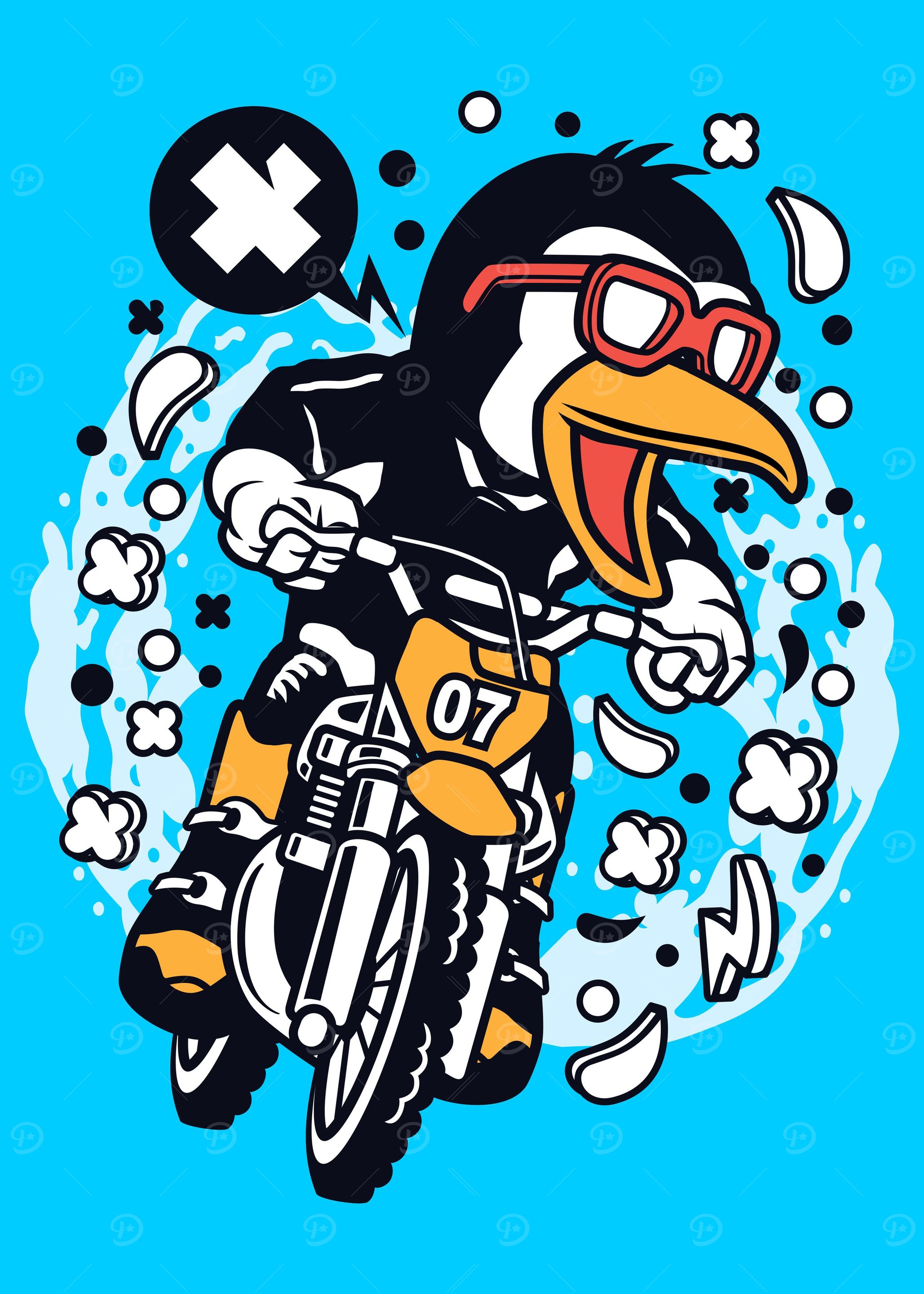 Penguin Motocross Rider