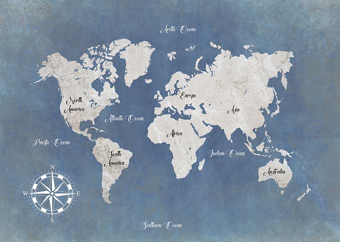 World Map Of The Earth