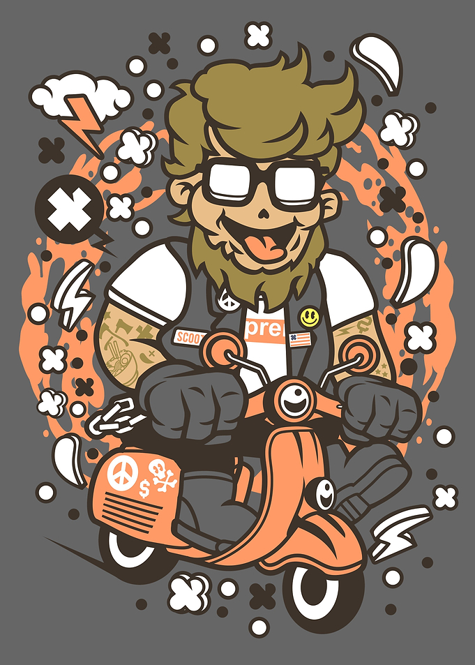 Hipster Scooterist