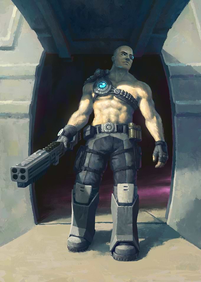 Futuristic soldier