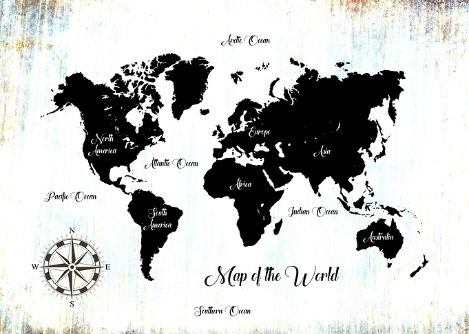 World Map Of The Earth