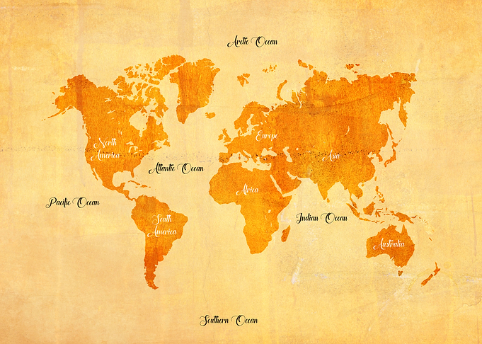 World Map Of The Earth