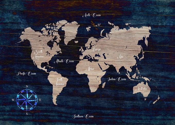 World Map Of The Earth