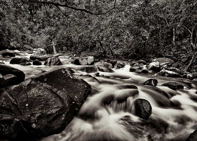 River Black and white