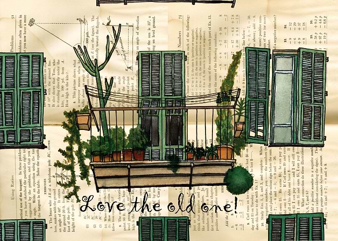 Balcony painting collage