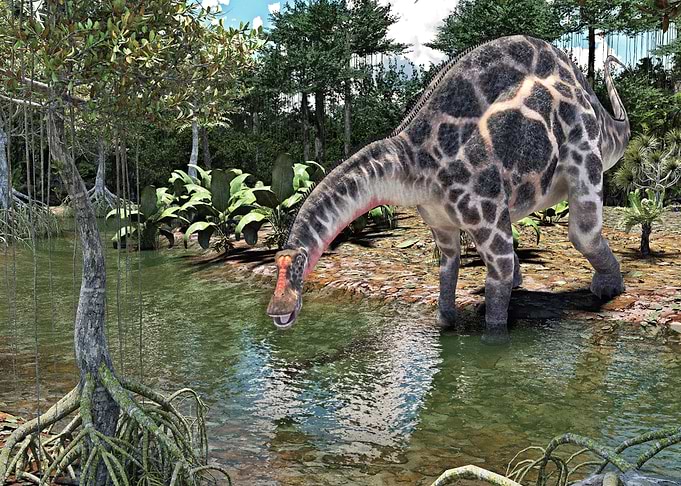 Dicraeosaurus on the Shore