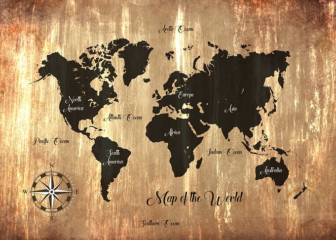 World Map Of The Earth