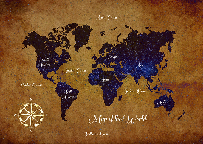 World Map Of The Earth