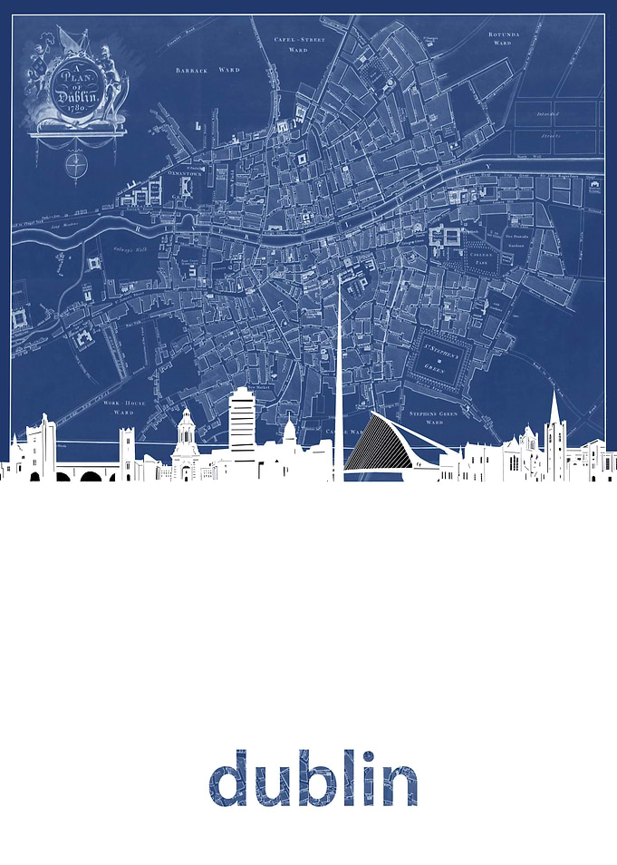 dublin skyline blue