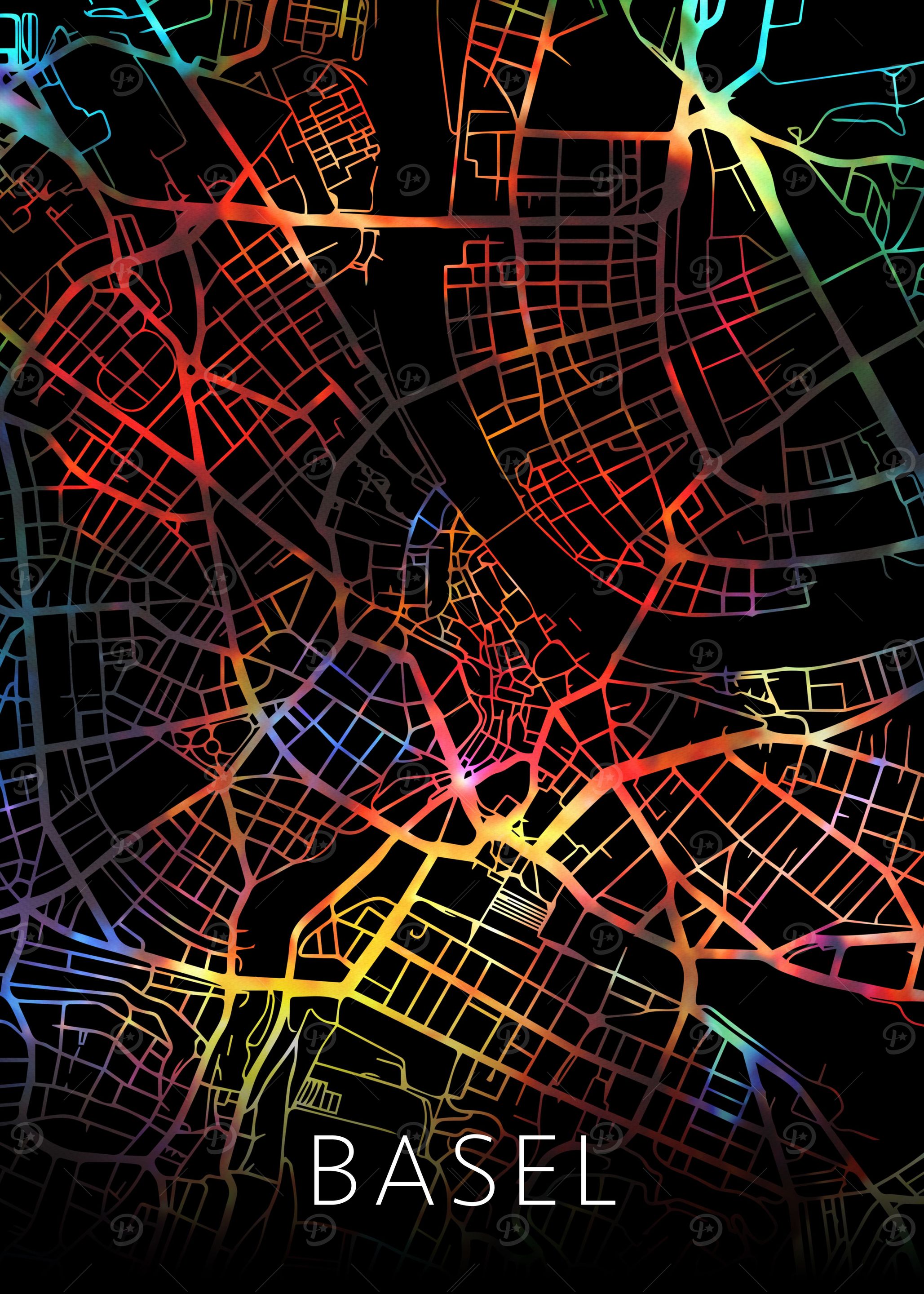 Basel Switzerland City Map