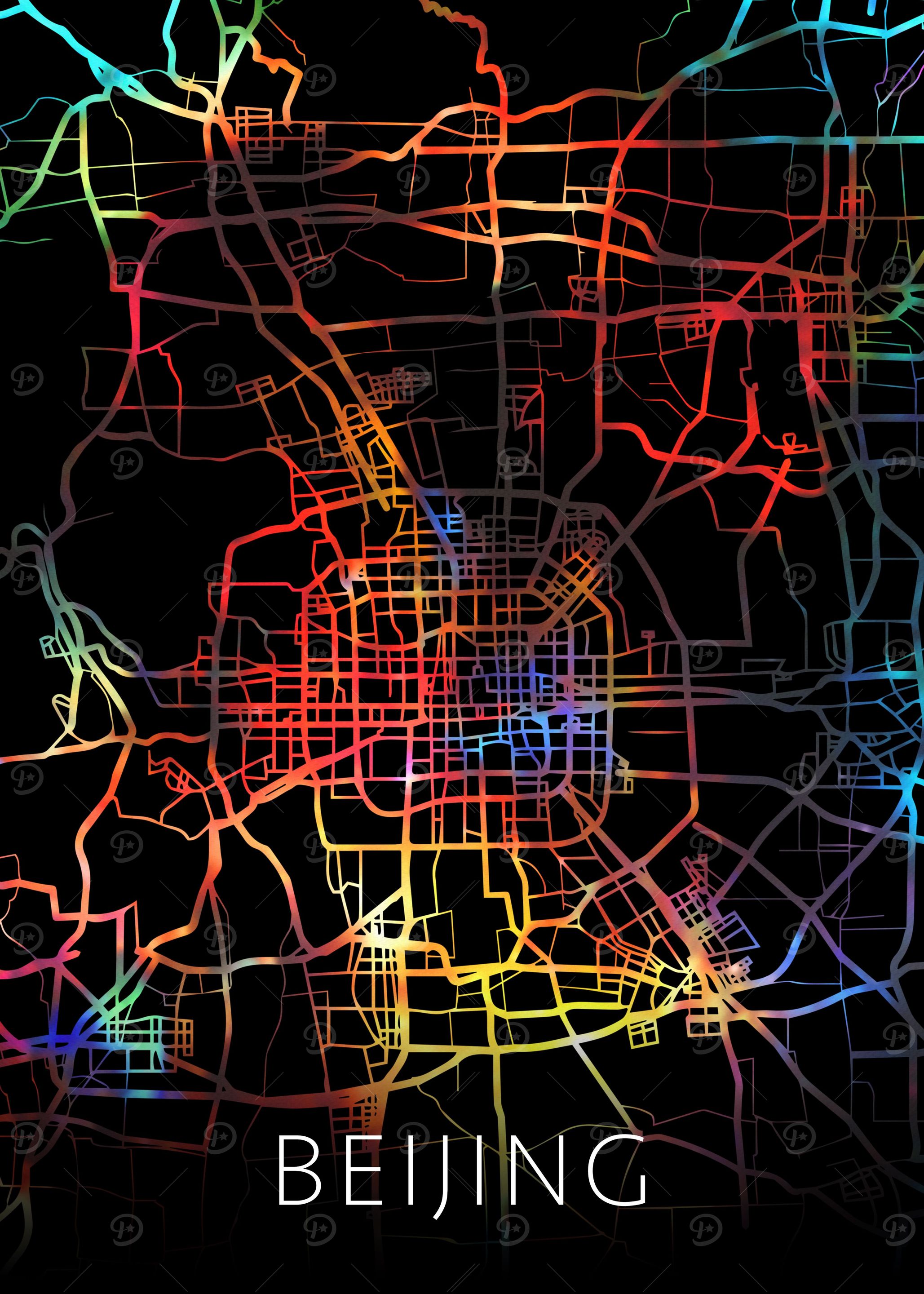 Beijing China City Streets