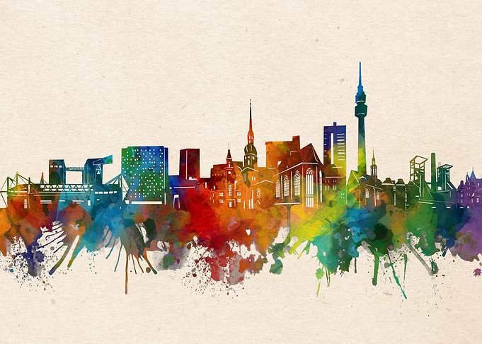 dortmund watercolor