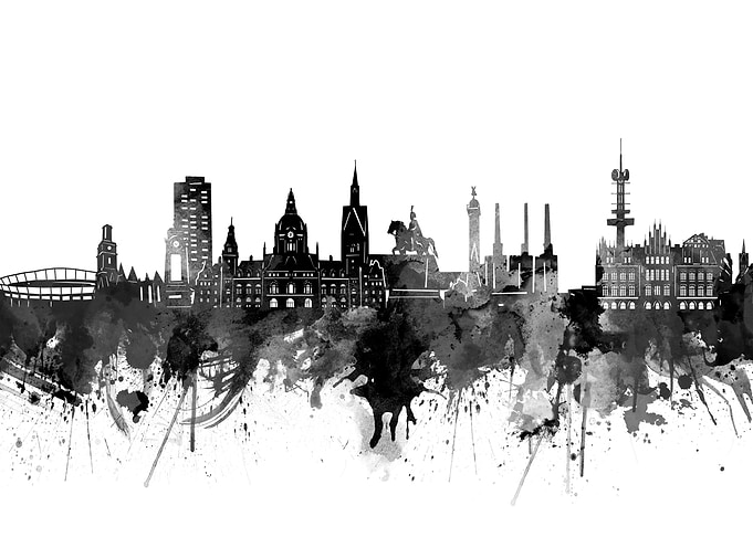 hannover skyline black