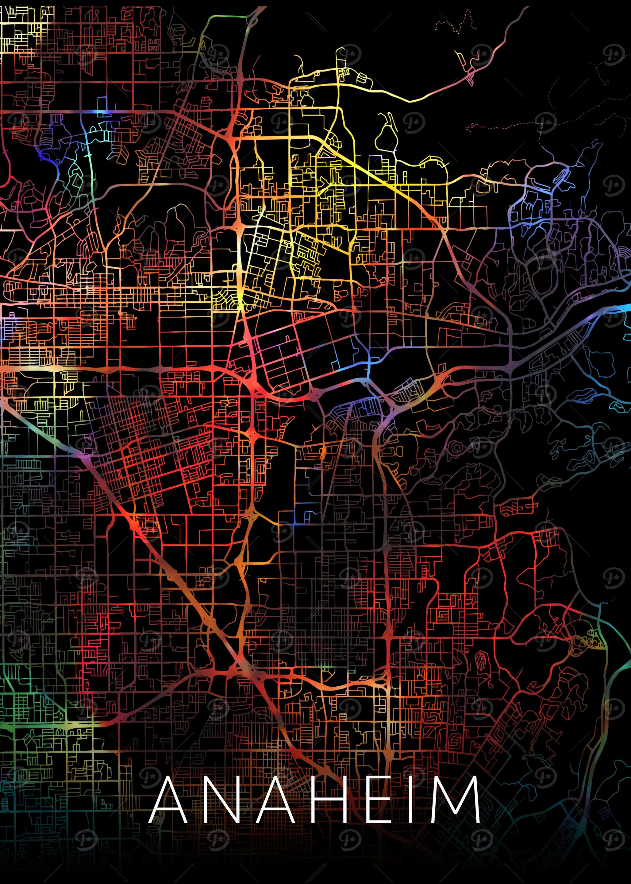 Anaheim California Map