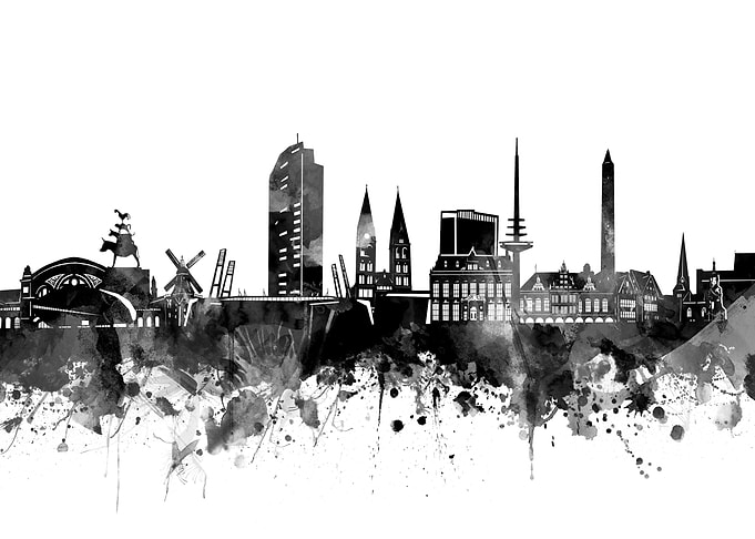bremen skyline black