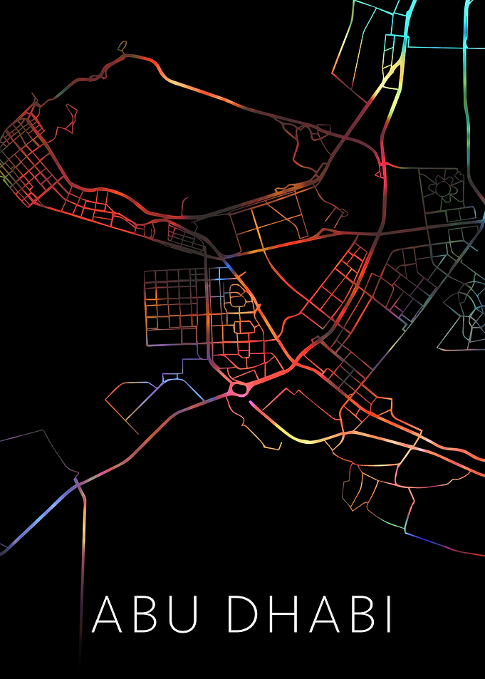 Abu Dhabi City Street Map