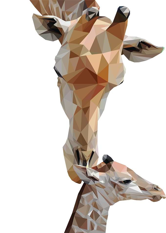 Low Poly African Giraffe