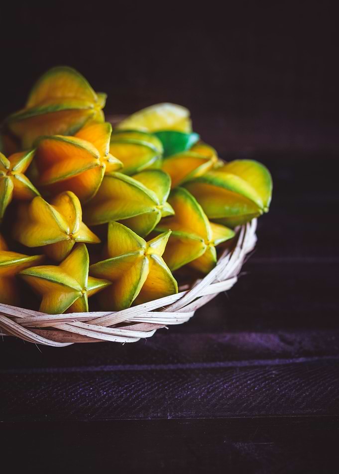 Fresh ripe starfruits