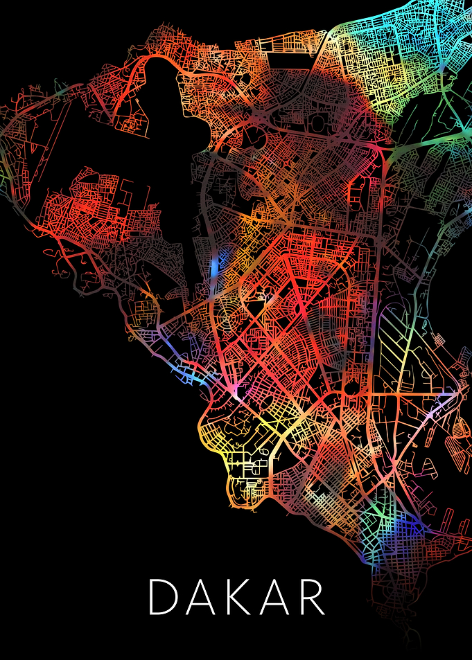 Dakar Senegal City Map