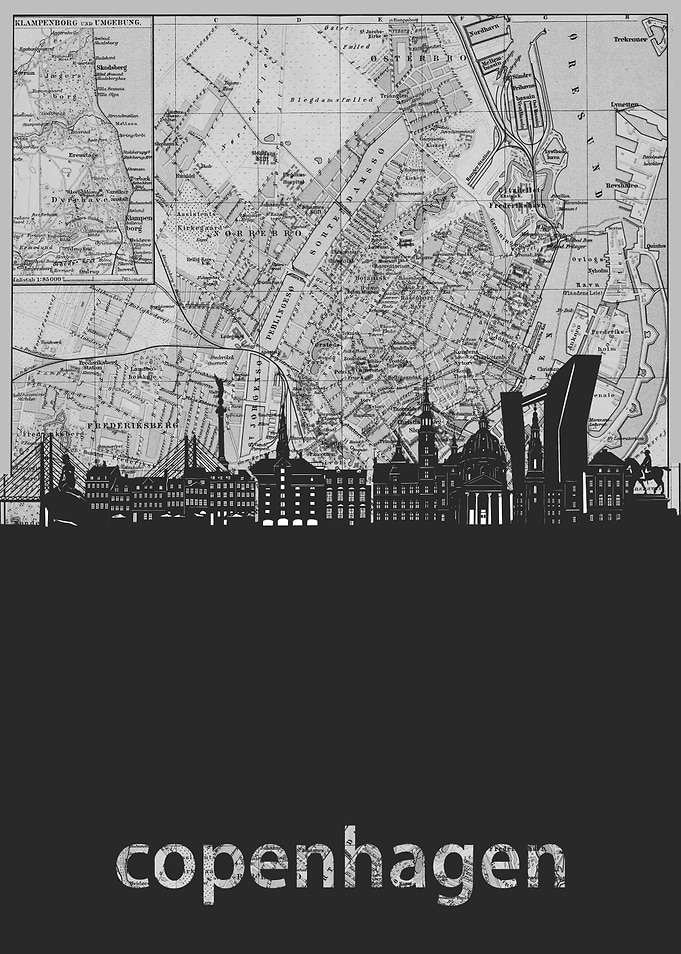 copenhagen skyline grey